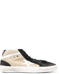schwarze hohe Sneakers aus Wildleder mit Sternenmuster von Golden Goose Deluxe Brand