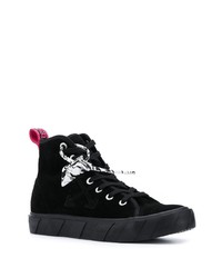 schwarze hohe Sneakers aus Wildleder von Off-White