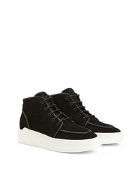 schwarze hohe Sneakers aus Wildleder von Giuseppe Zanotti