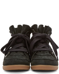 schwarze hohe Sneakers aus Wildleder von Isabel Marant