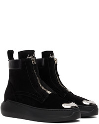 schwarze hohe Sneakers aus Wildleder von Giuseppe Zanotti