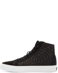 schwarze hohe Sneakers aus Wildleder von Marcelo Burlon County of Milan