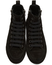 schwarze hohe Sneakers aus Wildleder von Ann Demeulemeester