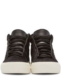 schwarze hohe Sneakers aus Wildleder von Helmut Lang