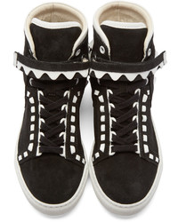 schwarze hohe Sneakers aus Wildleder von Sophia Webster