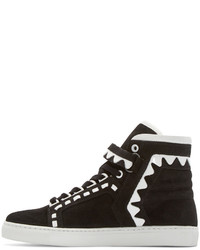 schwarze hohe Sneakers aus Wildleder von Sophia Webster