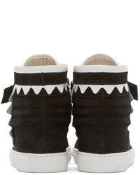 schwarze hohe Sneakers aus Wildleder von Sophia Webster