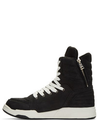 schwarze hohe Sneakers aus Wildleder von Diet Butcher Slim Skin