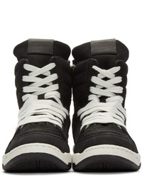 schwarze hohe Sneakers aus Wildleder von Diet Butcher Slim Skin