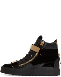 schwarze hohe Sneakers aus Wildleder von Giuseppe Zanotti