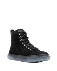 schwarze hohe Sneakers aus Wildleder von Giuseppe Zanotti