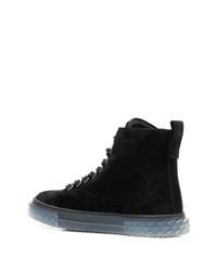 schwarze hohe Sneakers aus Wildleder von Giuseppe Zanotti