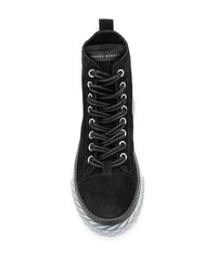 schwarze hohe Sneakers aus Wildleder von Giuseppe Zanotti