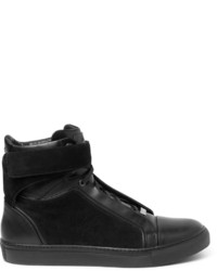 schwarze hohe Sneakers aus Wildleder von Brioni