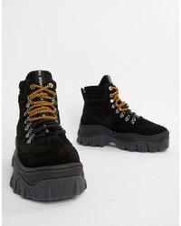 schwarze hohe Sneakers aus Wildleder von Bronx