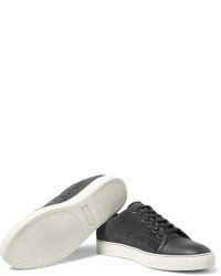 schwarze hohe Sneakers aus Wildleder von Lanvin