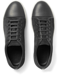 schwarze hohe Sneakers aus Wildleder von Lanvin