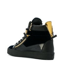 schwarze hohe Sneakers aus Wildleder von Giuseppe Zanotti Design