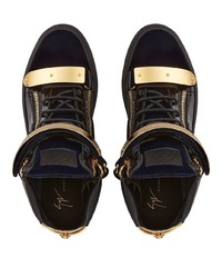 schwarze hohe Sneakers aus Wildleder von Giuseppe Zanotti