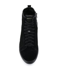 schwarze hohe Sneakers aus Wildleder von Henderson Baracco