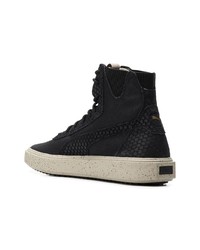 schwarze hohe Sneakers aus Wildleder von Puma