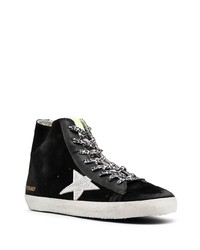 schwarze hohe Sneakers aus Wildleder von Golden Goose