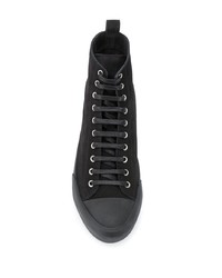 schwarze hohe Sneakers aus Wildleder von Jil Sander