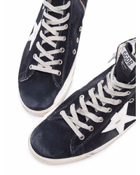 schwarze hohe Sneakers aus Wildleder von Golden Goose