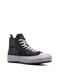 schwarze hohe Sneakers aus Wildleder von Officine Creative