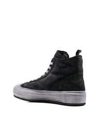 schwarze hohe Sneakers aus Wildleder von Officine Creative