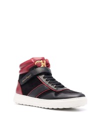 schwarze hohe Sneakers aus Wildleder von Salvatore Ferragamo