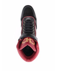 schwarze hohe Sneakers aus Wildleder von Salvatore Ferragamo