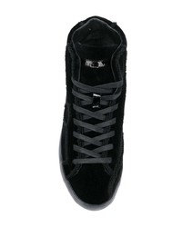 schwarze hohe Sneakers aus Wildleder von Philippe Model