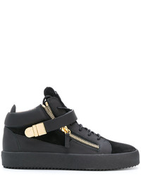 schwarze hohe Sneakers aus Wildleder von Giuseppe Zanotti Design