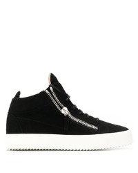 schwarze hohe Sneakers aus Wildleder von Giuseppe Zanotti