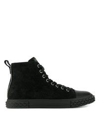 schwarze hohe Sneakers aus Wildleder von Giuseppe Zanotti