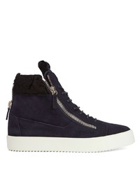 schwarze hohe Sneakers aus Wildleder von Giuseppe Zanotti