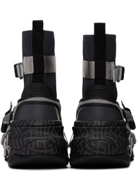 schwarze hohe Sneakers aus Wildleder von Balmain