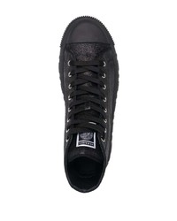 schwarze hohe Sneakers aus Wildleder von Versace