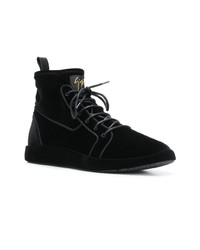 schwarze hohe Sneakers aus Wildleder von Giuseppe Zanotti Design