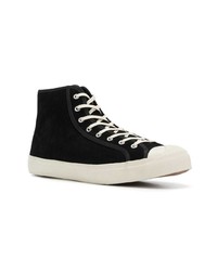 schwarze hohe Sneakers aus Wildleder von YMC