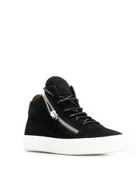 schwarze hohe Sneakers aus Wildleder von Giuseppe Zanotti