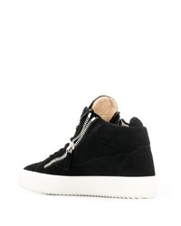 schwarze hohe Sneakers aus Wildleder von Giuseppe Zanotti