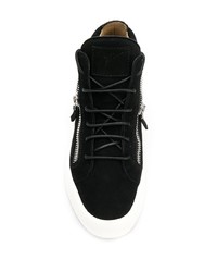 schwarze hohe Sneakers aus Wildleder von Giuseppe Zanotti