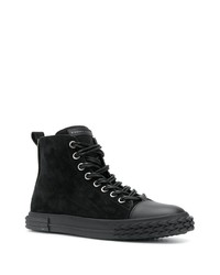 schwarze hohe Sneakers aus Wildleder von Giuseppe Zanotti