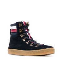 schwarze hohe Sneakers aus Wildleder von Tommy Hilfiger