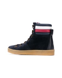 schwarze hohe Sneakers aus Wildleder von Tommy Hilfiger