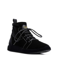 schwarze hohe Sneakers aus Wildleder von Giuseppe Zanotti Design