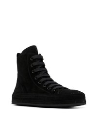 schwarze hohe Sneakers aus Wildleder von Ann Demeulemeester