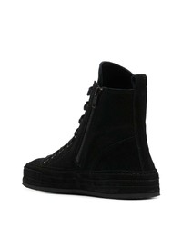 schwarze hohe Sneakers aus Wildleder von Ann Demeulemeester